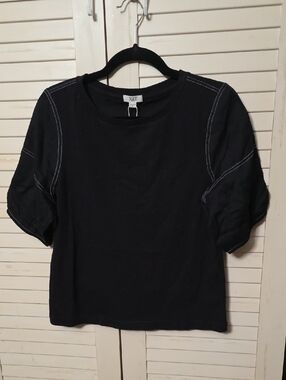 Puff Sleeve Cotton T-shirt